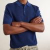 Burnham Tie Stitch Linen-blend Polo Shirt - CU