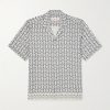 Maitan Passetto Camp-Collar Printed Lyocell Shirt