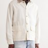 Suede-Trimmed Cotton-Blend Jacket - FR Suede-Trimmed Cotton-Blend Jacket - FR