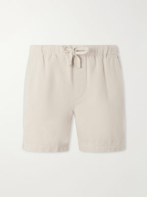 Straight-Leg Cotton-Canvas Drawstring Shorts Straight-Leg Cotton-Canvas Drawstring Shorts