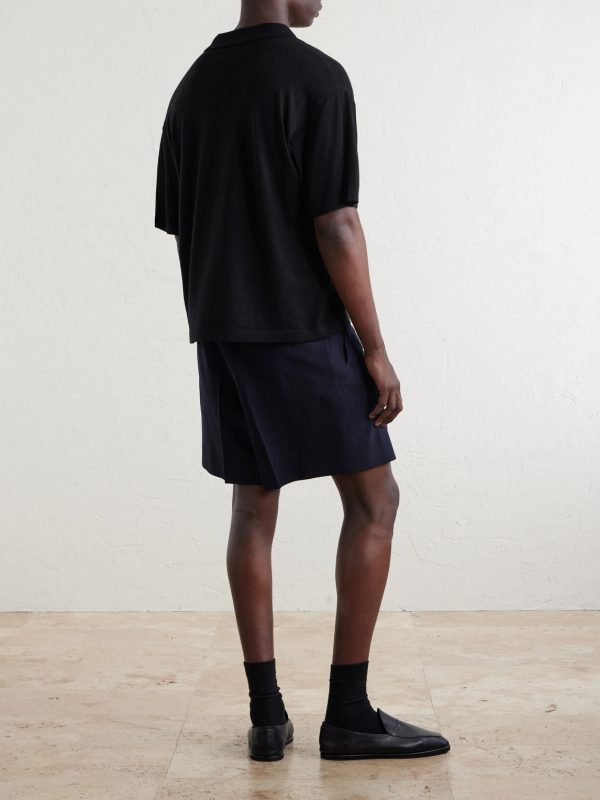 Knitted Cotton Polo Shirt - BK Knitted Cotton Polo Shirt - BK