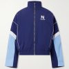 Logo-Embroidered Striped Nylon Jacket Logo-Embroidered Striped Nylon Jacket