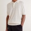 Silk and Linen-Blend Polo Shirt - FR Silk and Linen-Blend Polo Shirt - FR