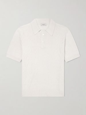 Silk and Linen-Blend Polo Shirt