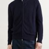 Knitted Silk and Linen-Blend Zip-Up Cardigan - FR Knitted Silk and Linen-Blend Zip-Up Cardigan - FR