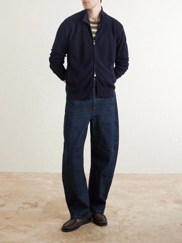 Knitted Silk and Linen-Blend Zip-Up Cardigan - OU Knitted Silk and Linen-Blend Zip-Up Cardigan - OU