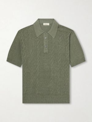 Silk and Linen-Blend Polo Shirt