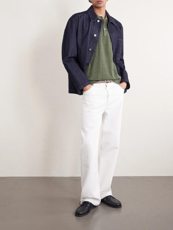 Silk and Linen-Blend Polo Shirt - OU