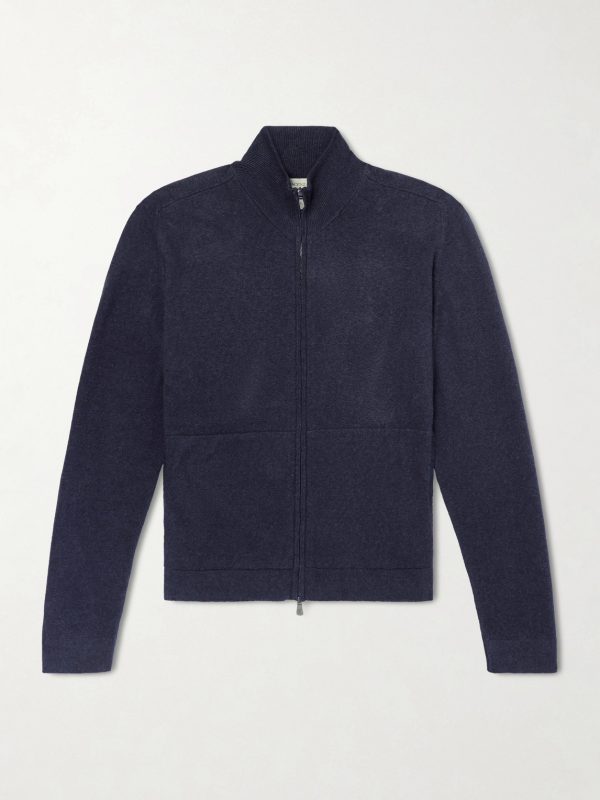 Cashmere and Linen-Blend Zip-Up Sweater Cashmere and Linen-Blend Zip-Up Sweater