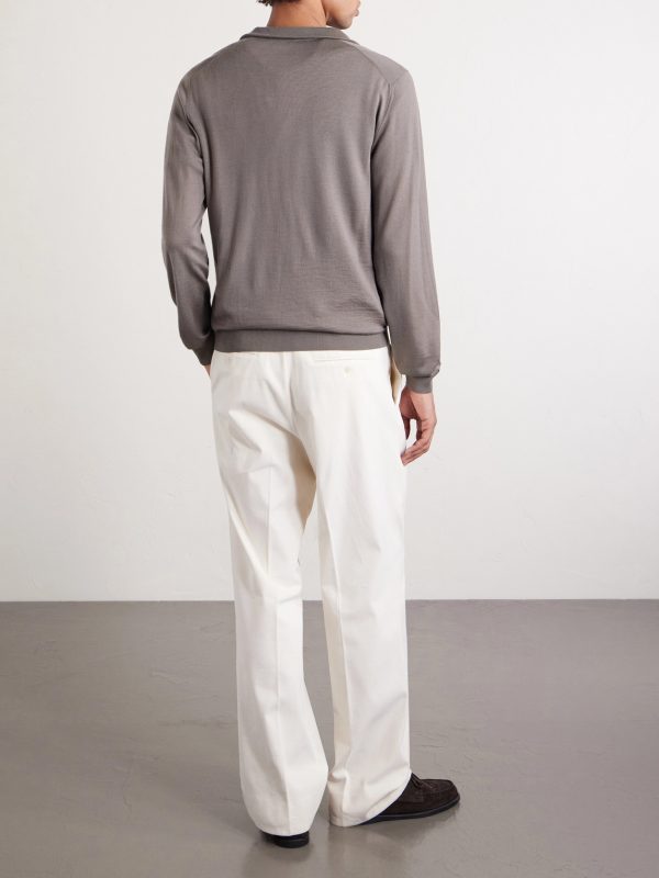 Virgin Wool Half-Zip Sweater - BK
