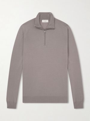 Virgin Wool Half-Zip Sweater Virgin Wool Half-Zip Sweater