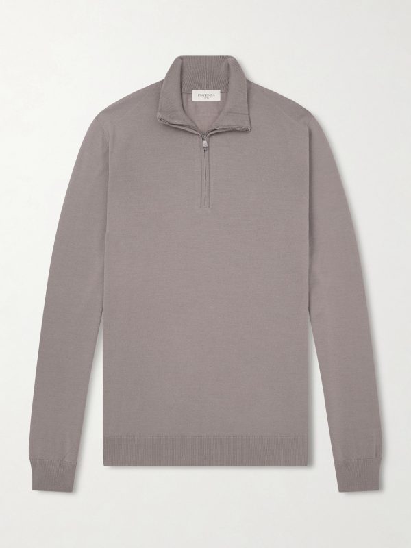 Virgin Wool Half-Zip Sweater