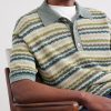Striped Silk and Linen-Blend Polo Shirt - CU Striped Silk and Linen-Blend Polo Shirt - CU