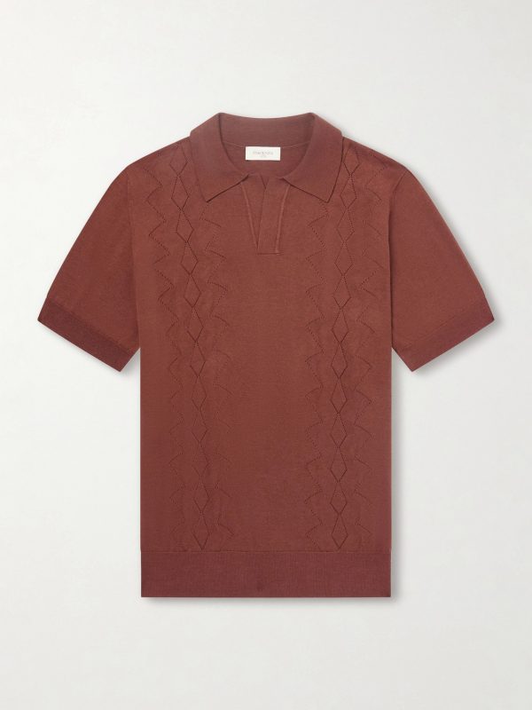 Silk and Cotton-Blend Polo Shirt Silk and Cotton-Blend Polo Shirt
