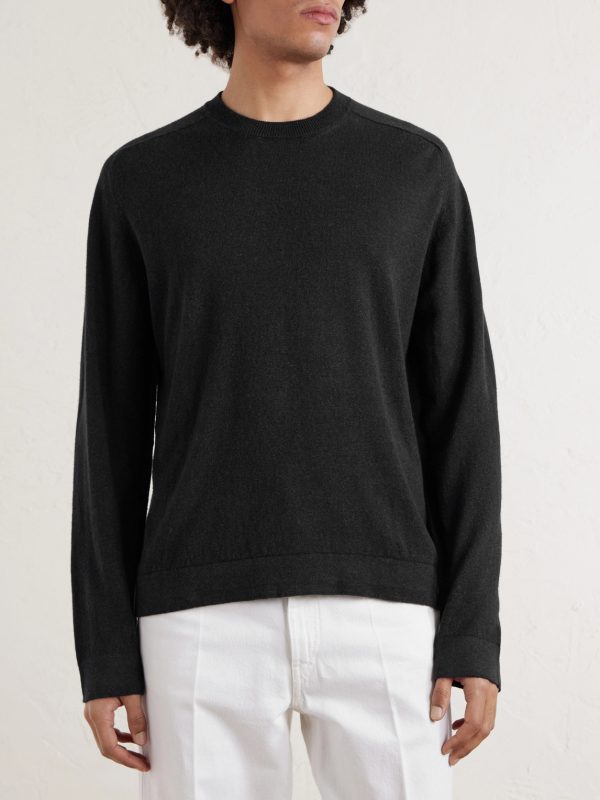 Cashmere and Linen-Blend Sweater - FR