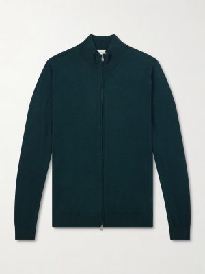 Slim-Fit Virgin Wool Zip-Up Cardigan Slim-Fit Virgin Wool Zip-Up Cardigan