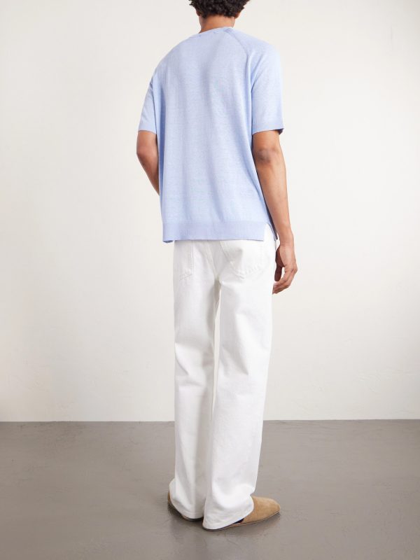 Silk and Linen-Blend T-Shirt - BK Silk and Linen-Blend T-Shirt - BK