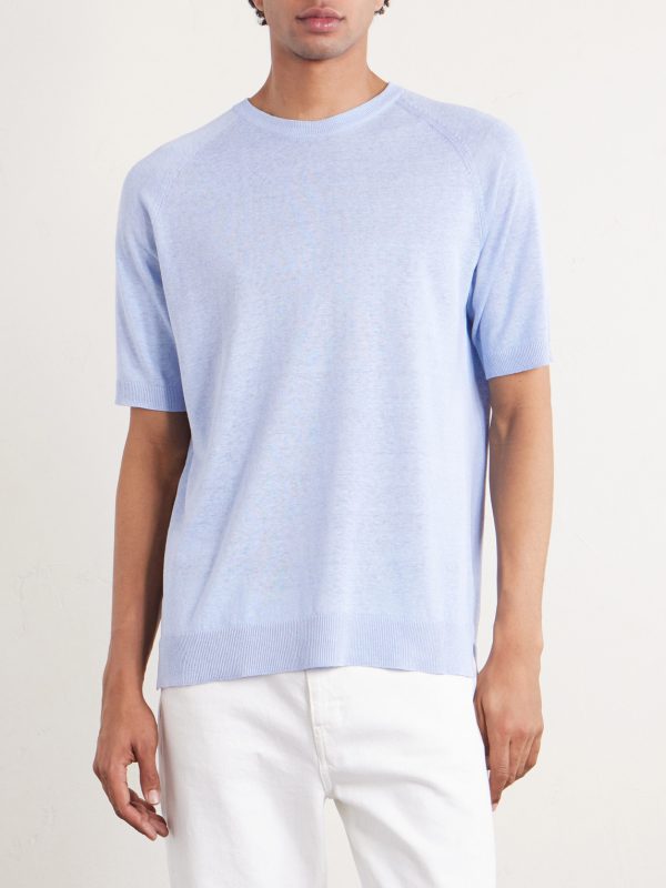 Silk and Linen-Blend T-Shirt - FR Silk and Linen-Blend T-Shirt - FR