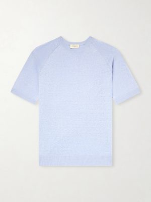 Silk and Linen-Blend T-Shirt