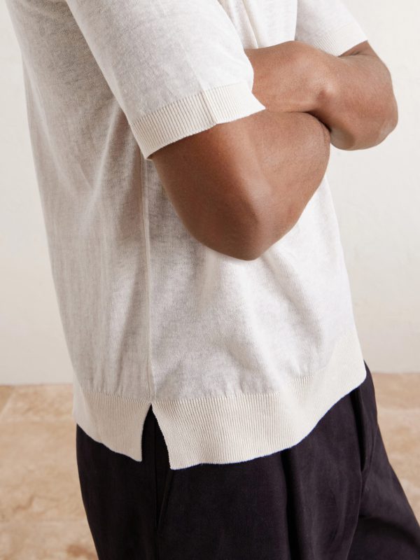 Silk and Linen-Blend T-Shirt - E1