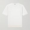 Silk and Linen-Blend T-Shirt