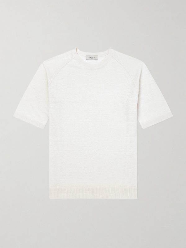 Silk and Linen-Blend T-Shirt