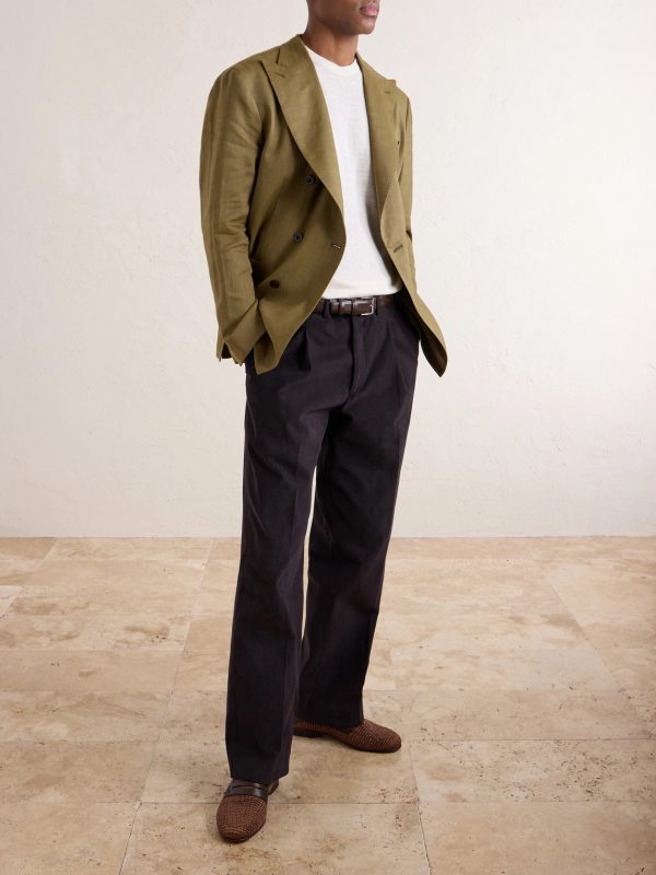 Silk and Linen-Blend T-Shirt - OU