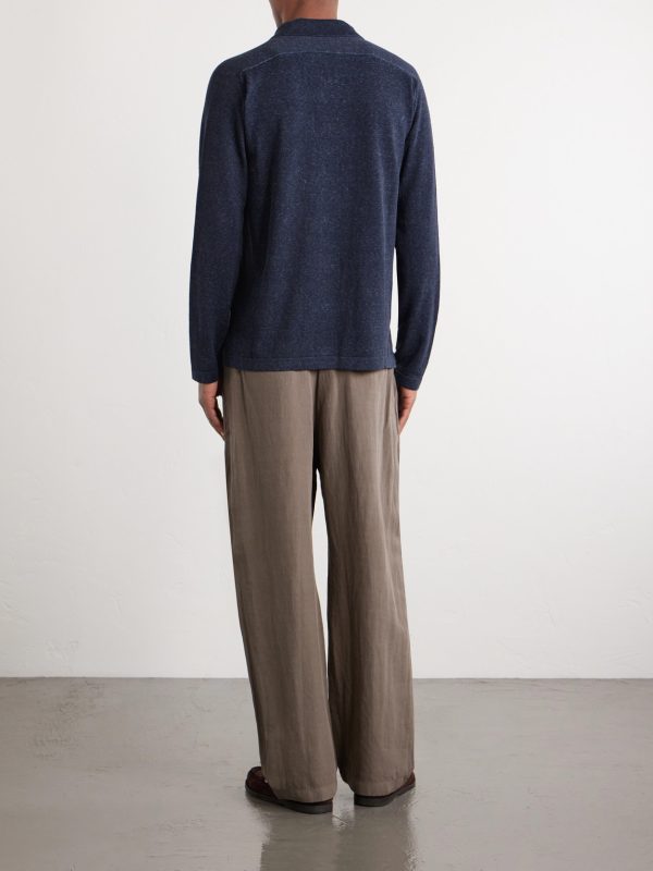 Silk and Linen-Blend Chore Overshirt - BK