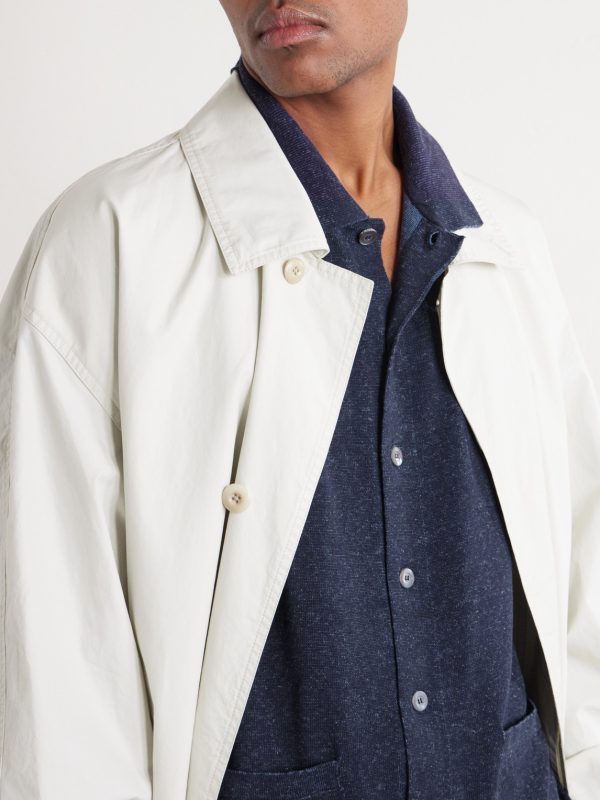 Silk and Linen-Blend Chore Overshirt - E1