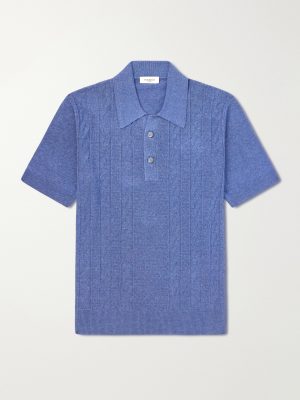 Silk and Linen-Blend Polo Shirt