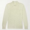 Pointelle-Knit Silk and Cotton-Blend Cardigan Pointelle-Knit Silk and Cotton-Blend Cardigan