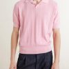 Knitted Silk and Cotton-Blend Polo Shirt - FR Knitted Silk and Cotton-Blend Polo Shirt - FR