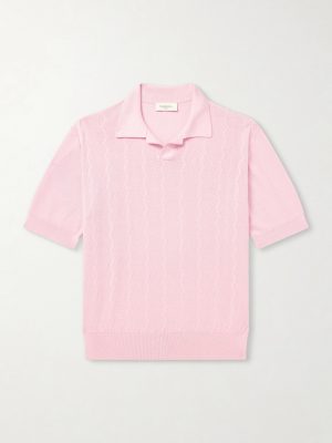 Knitted Silk and Cotton-Blend Polo Shirt