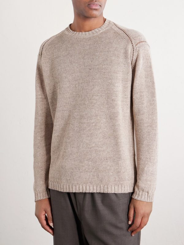 Cotton and Linen-Blend Sweater - FR Cotton and Linen-Blend Sweater - FR