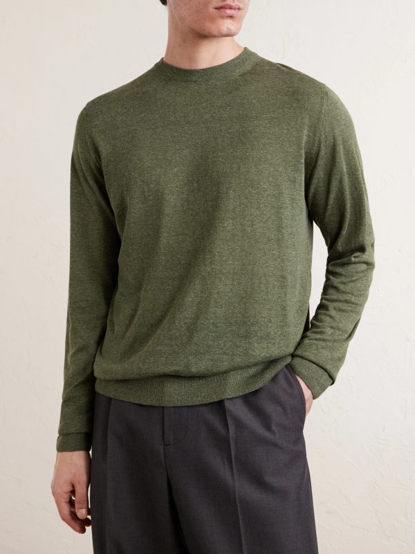 Silk and Linen-Blend Sweater - FR Silk and Linen-Blend Sweater - FR