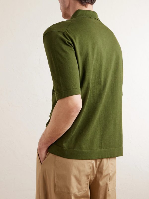 Knitted Cotton Shirt - BK Knitted Cotton Shirt - BK