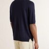 Silk and Linen-Blend T-Shirt - BK