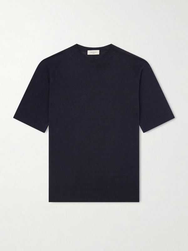 Silk and Linen-Blend T-Shirt