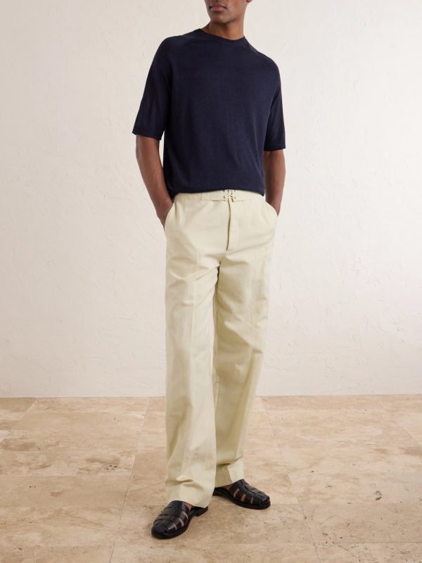Silk and Linen-Blend T-Shirt - OU