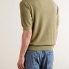 Knitted Silk and Cotton-Blend T-shirt - BK