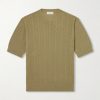 Knitted Silk and Cotton-Blend T-shirt