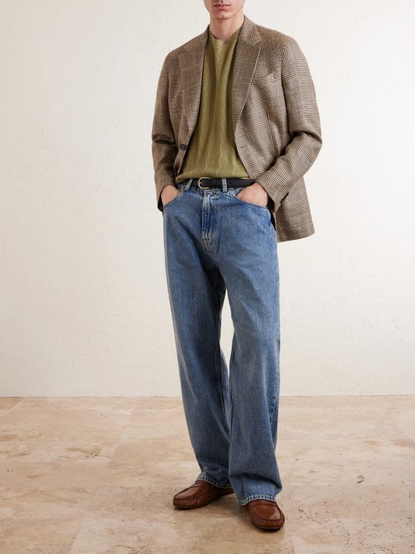 Knitted Silk and Cotton-Blend T-shirt - OU