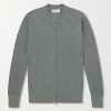 Slim-Fit Honeycomb-Knit Cotton Bomber Jacket