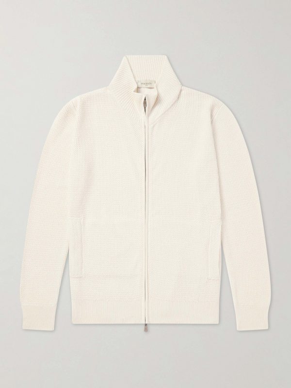 Knitted Silk and Linen-Blend Zip-Up Cardigan Knitted Silk and Linen-Blend Zip-Up Cardigan