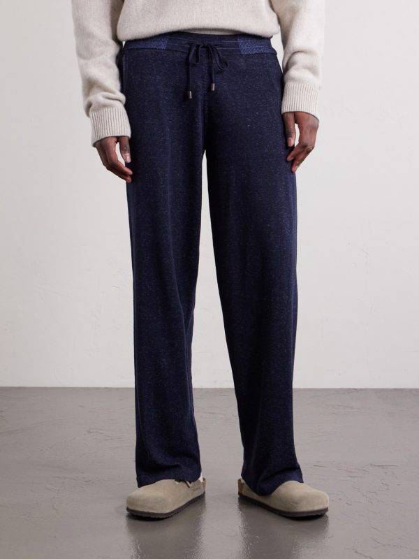 Straight-Leg Silk and Linen-Blend Drawstring Sweatpants - FR Straight-Leg Silk and Linen-Blend Drawstring Sweatpants - FR
