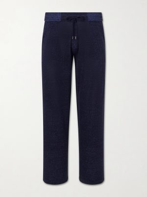 Straight-Leg Silk and Linen-Blend Drawstring Sweatpants Straight-Leg Silk and Linen-Blend Drawstring Sweatpants