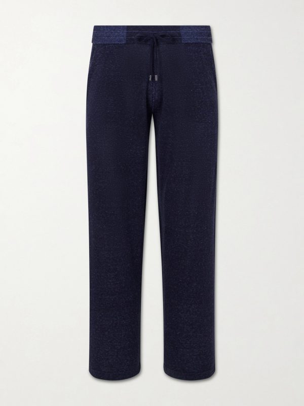Straight-Leg Silk and Linen-Blend Drawstring Sweatpants Straight-Leg Silk and Linen-Blend Drawstring Sweatpants