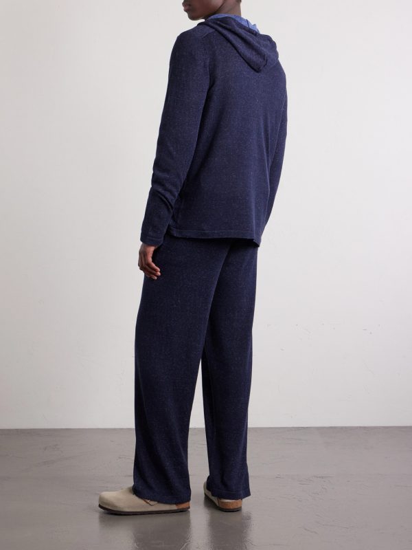 Knitted Silk and Linen-Blend Zip-Up Hoodie - BK Knitted Silk and Linen-Blend Zip-Up Hoodie - BK