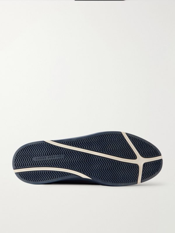 Larson Striped Mesh and Canvas Sneakers - E1 Larson Striped Mesh and Canvas Sneakers - E1