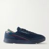 Larson Striped Mesh and Canvas Sneakers Larson Striped Mesh and Canvas Sneakers